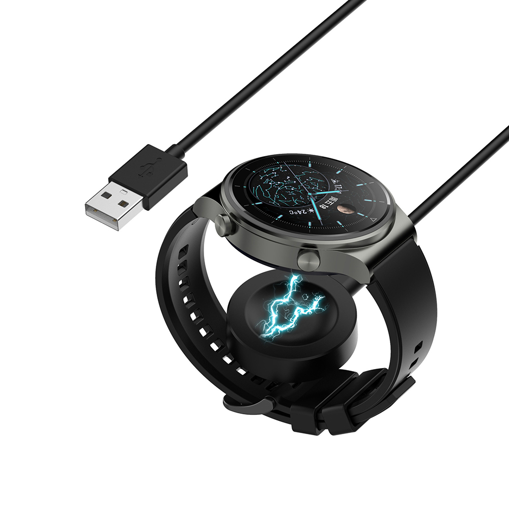 Levně Techsuit Bezdrátový nabíjecí kabel THC1 Huawei Watch Honor USB 10W Černý
