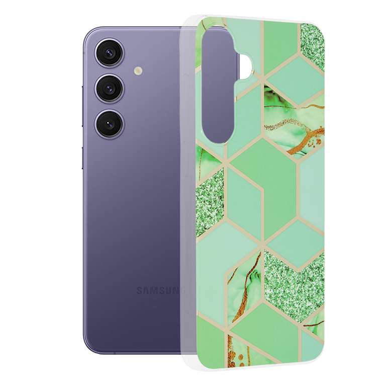Levně Techsuit Mramorová Série Samsung Galaxy S24 Plus Green Hex