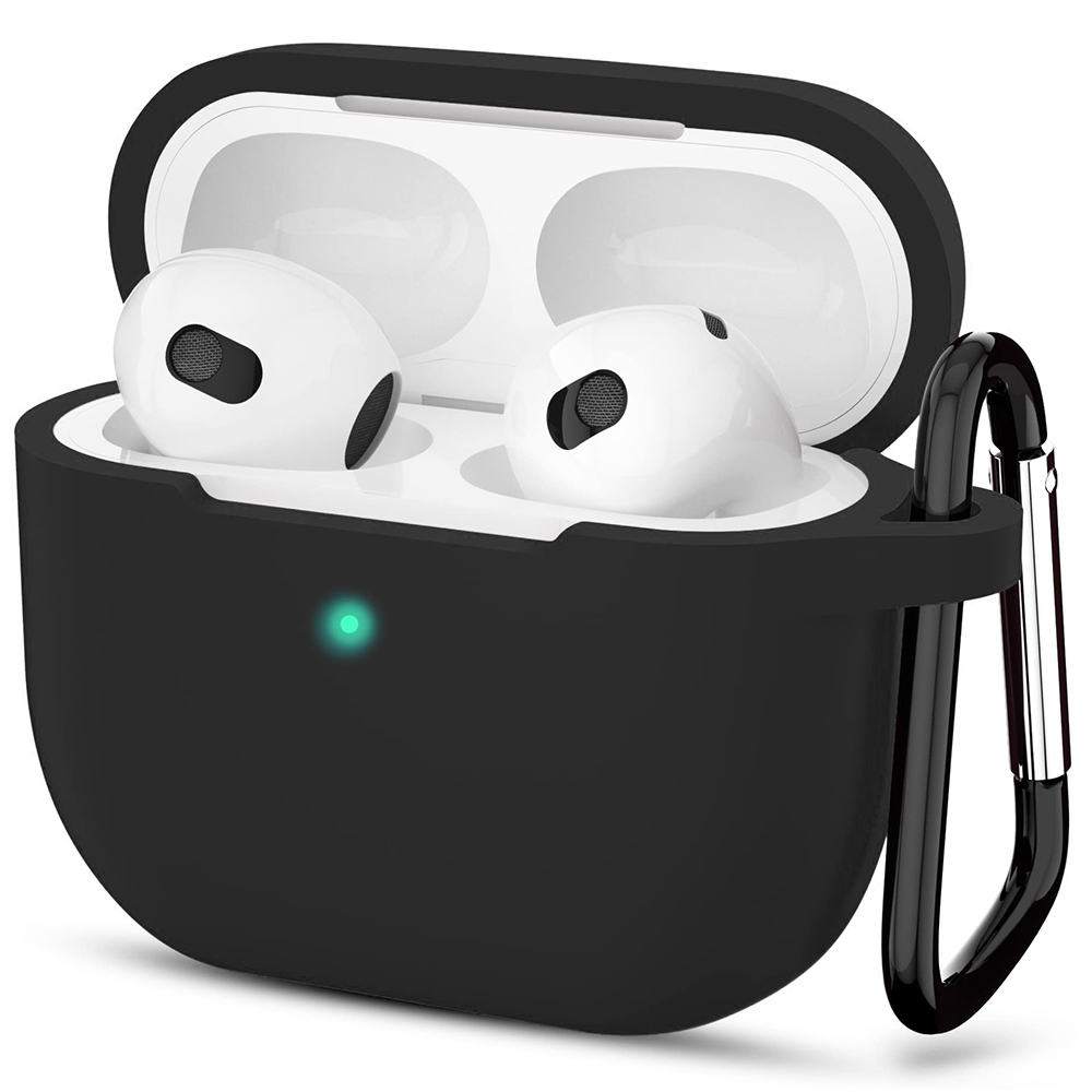 Levně Techsuit Silikonové pouzdro pro Apple AirPods 3 Hladké ultratenké Černé
