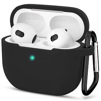 Techsuit Silikonové pouzdro pro Apple AirPods 3 Hladké ultratenké Černé