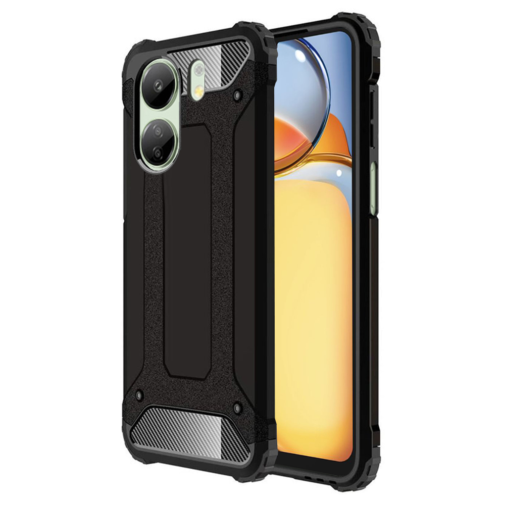 Levně Techsuit Hybridní pouzdro Xiaomi Redmi 13C 4G Poco C65 Černá