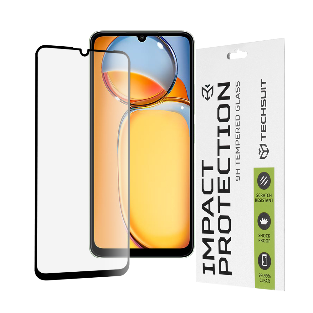 Levně Techsuit 111D Celolepicí sklo Xiaomi Redmi 13C Poco C65 Black