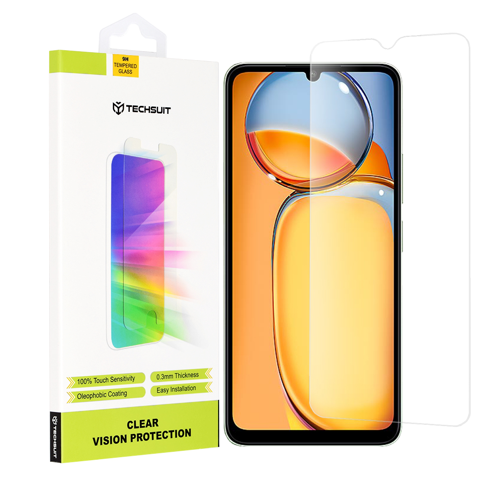 Levně Techsuit Čiré sklo Xiaomi Redmi 13C 4G 5G Poco C65 Průhledné