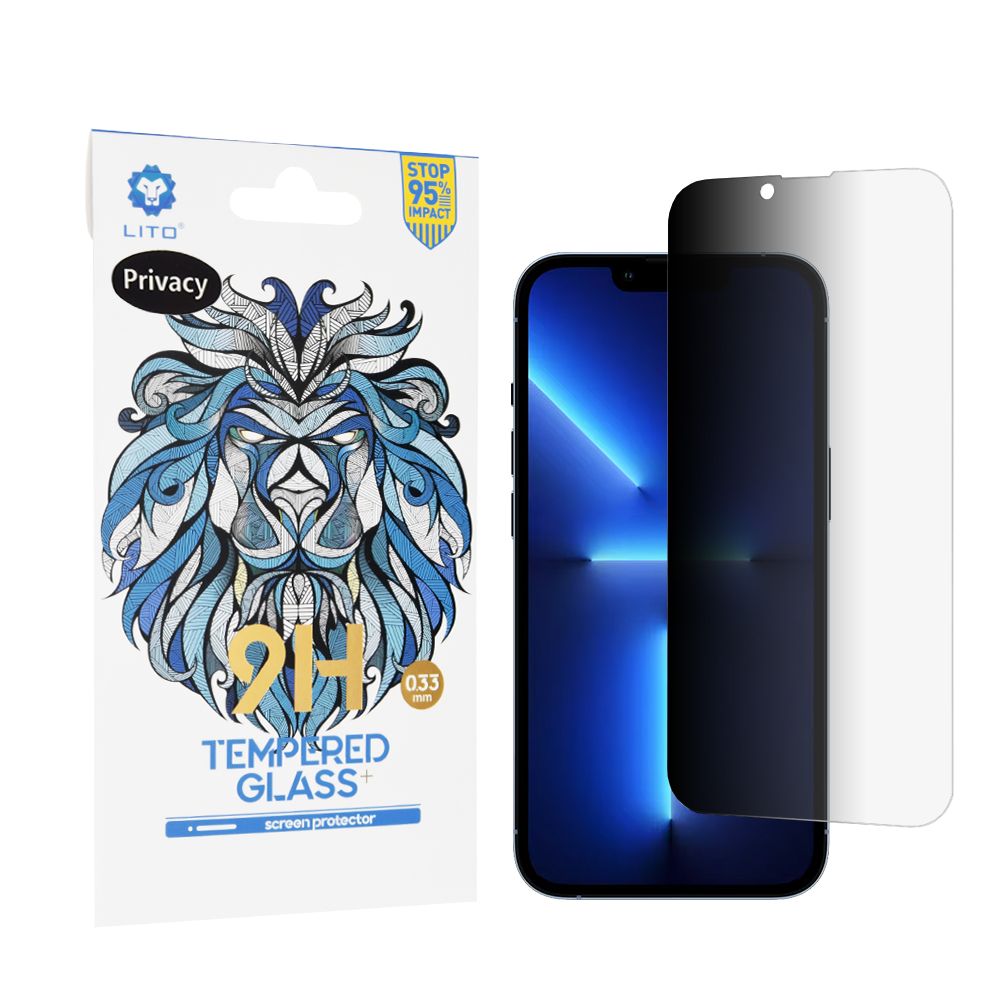 Levně Lito 2.5D Klasické Sklo iPhone 13 Pro Max iPhone 14 Plus Privátní