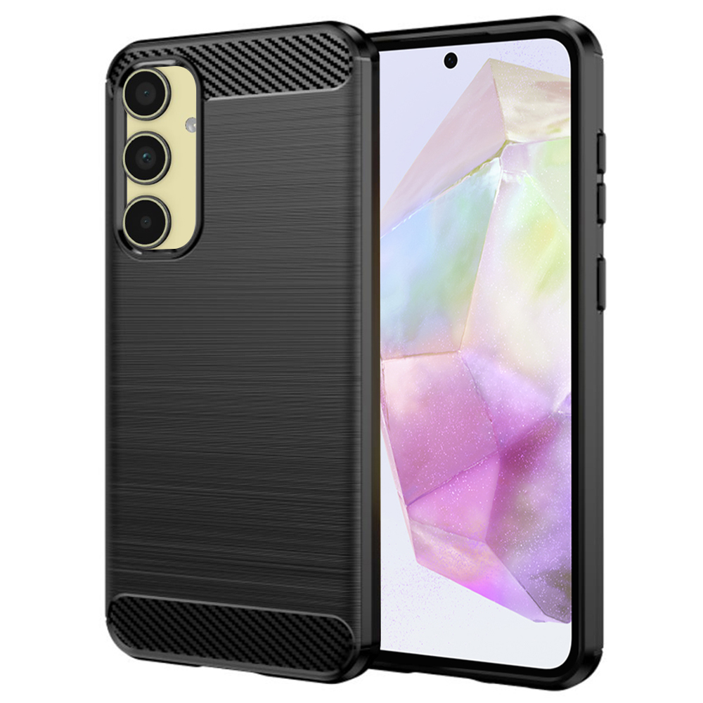 Levně Techsuit Karbon Silikon Samsung Galaxy A35 5G Černý