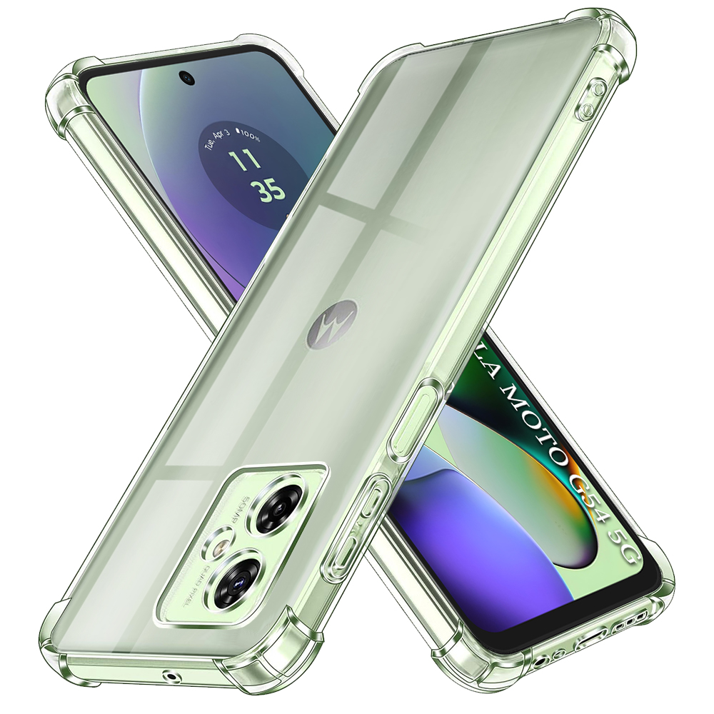 Levně Techsuit Nárazuvzdorný Průhledný Silikon Motorola Moto G54