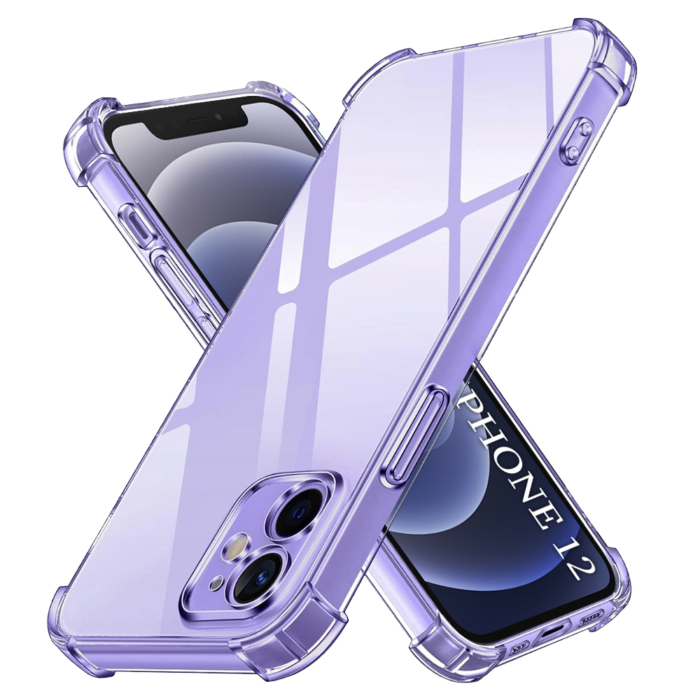 Levně Techsuit Nárazuvzdorný Průhledný Silikon iPhone 12 Clear