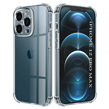 Techsuit Nárazuvzdorný Průhledný Silikon iPhone 12 Pro Max Clear