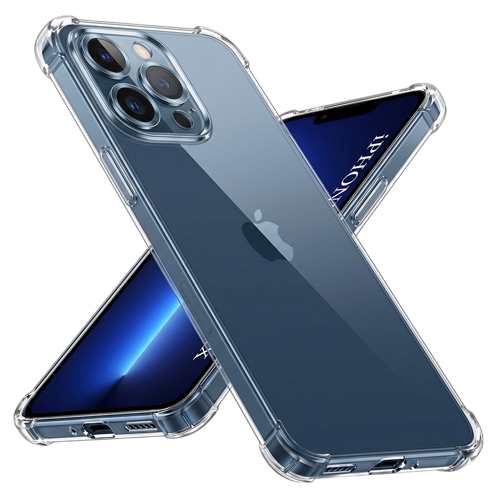 Levně Techsuit Nárazuvzdorný Průhledný Silikon iPhone 13 Pro Max Clear