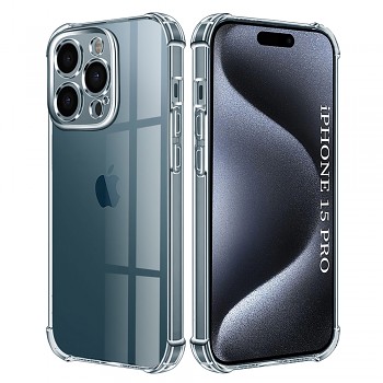 Techsuit Nárazuvzdorný Průhledný Silikon iPhone 15 Pro Clear