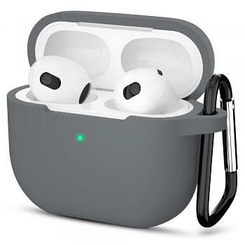 Techsuit Silikonové pouzdro pro Apple AirPods 3 Hladké Šedé