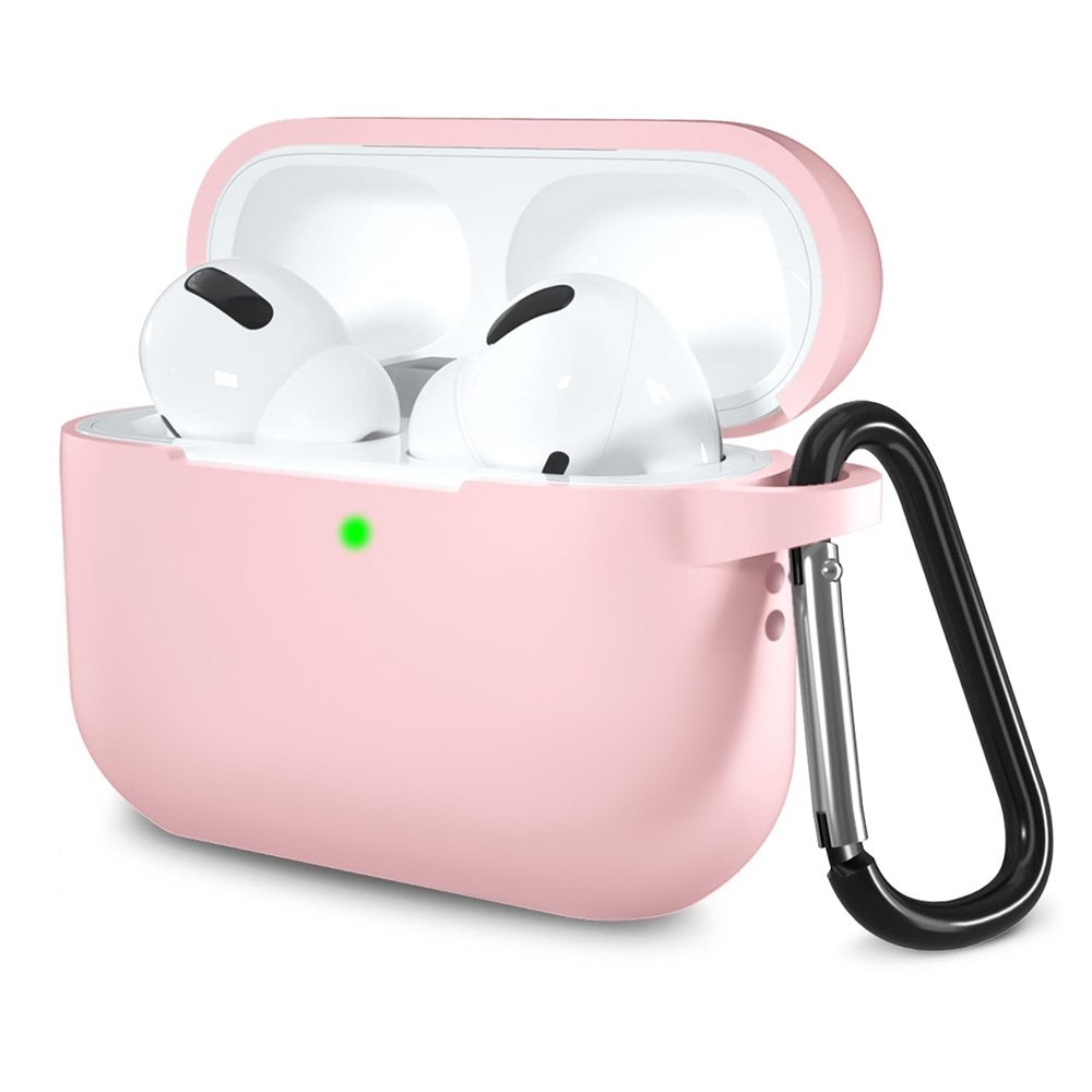 Levně Techsuit Silikonové pouzdro pro AirPods Pro 1 2 Růžové