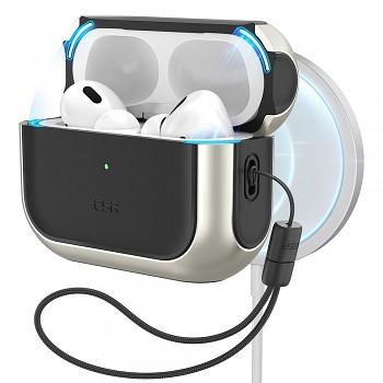 ESR Orbit Hybrid HaloLock pouzdro Apple AirPods Pro 1 2 Titanium