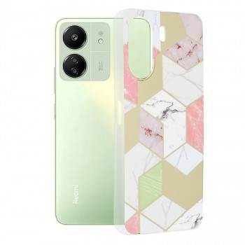 Techsuit Mramorová Xiaomi Redmi 13C 4G Poco C65 Fialový hex