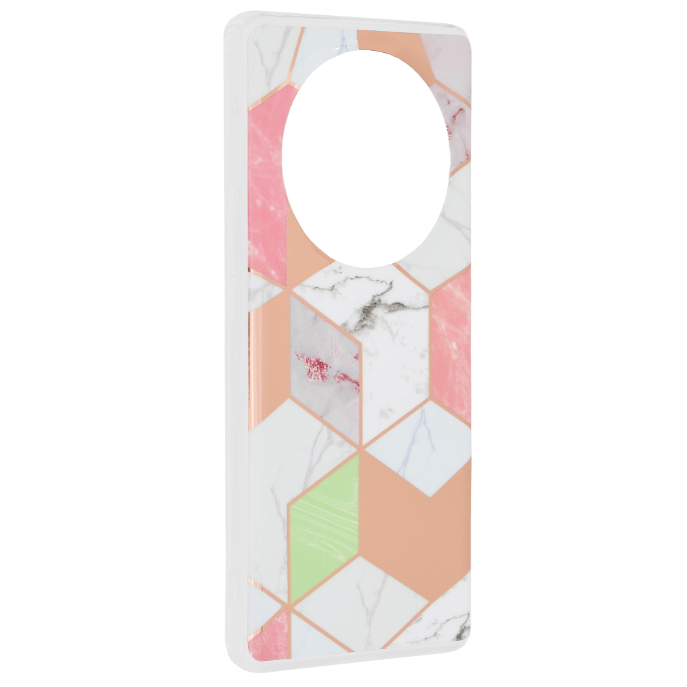 Levně Techsuit Marble Series Honor Magic6 Lite Fialový šestiúhelník