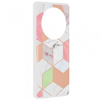 Techsuit Marble Series Honor Magic6 Lite Fialový šestiúhelník