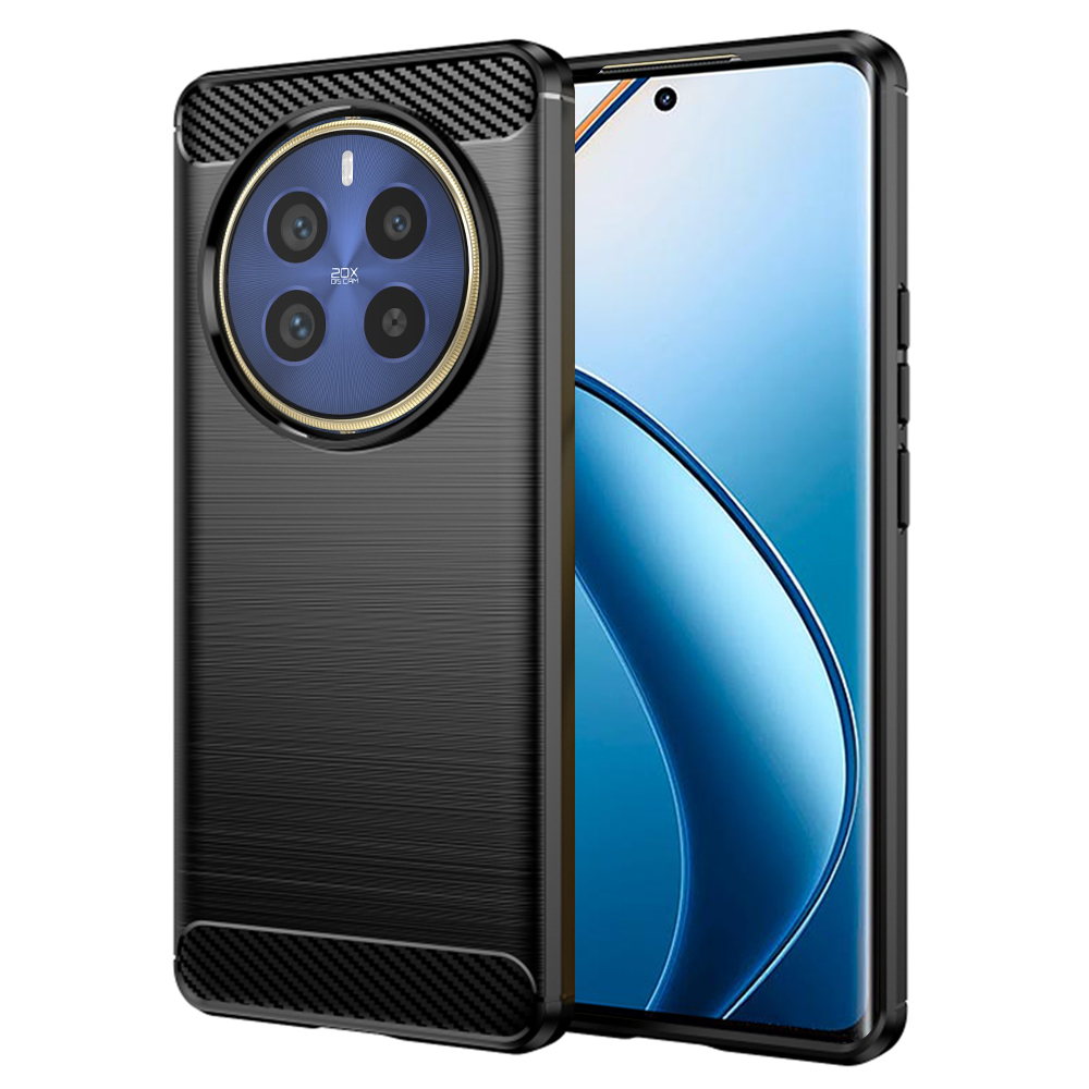 Levně Techsuit Karbon Silikon Realme 12 Pro 12 Pro+ Černý