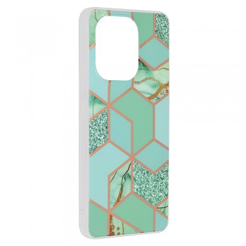 Techsuit Mramorová série Xiaomi Redmi Note 13 4G Zelený hex