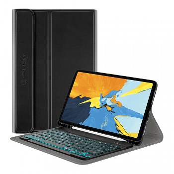 Techsuit CozyTab pouzdro držák tužky RGB klávesnice iPad Pro 11 černé