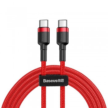 Baseus Cafule USB-C USB-C 60W 1m Červenočerný kabel