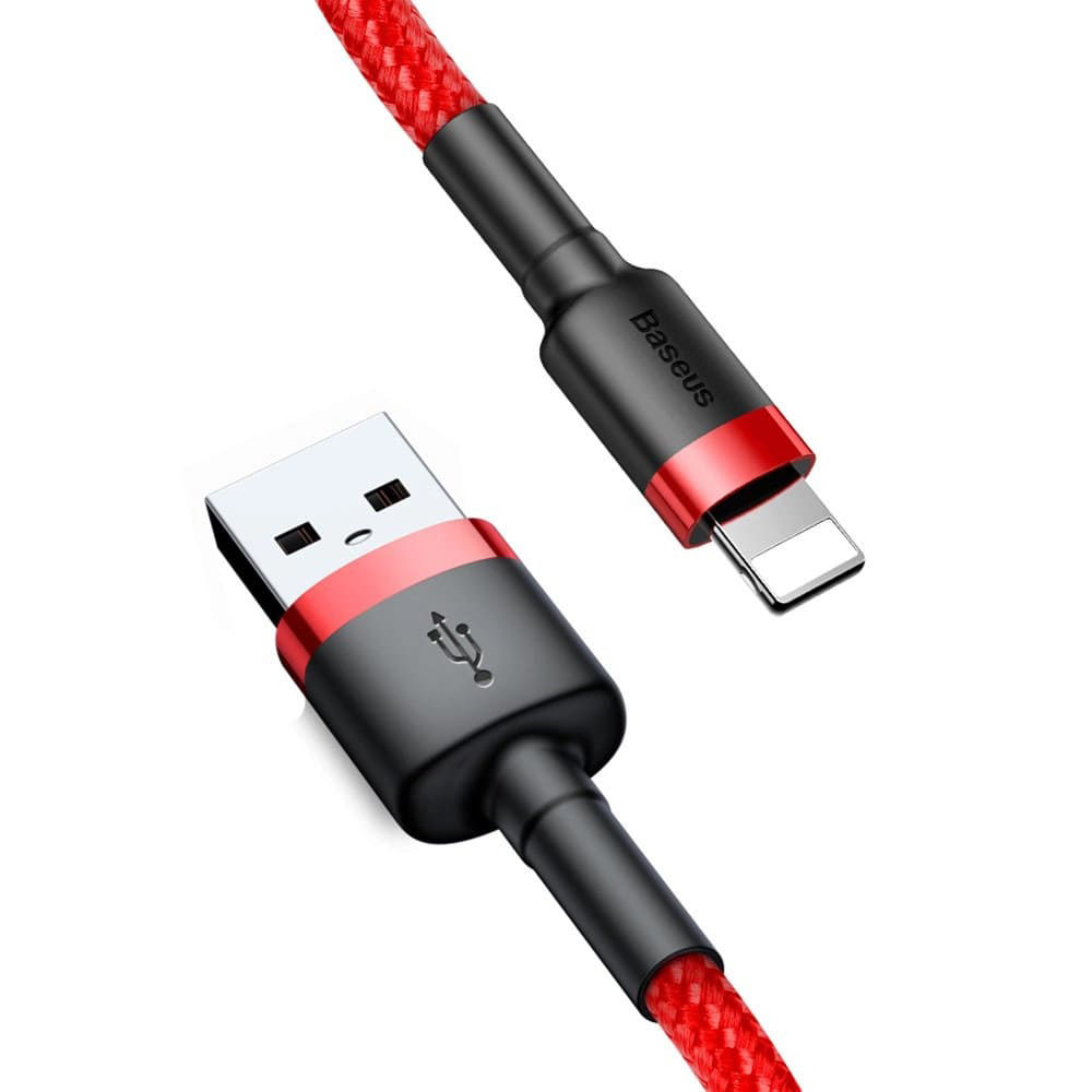 Levně Baseus Datový kabel Cafule USB na Lightning QC3.0 2A 3m Červený