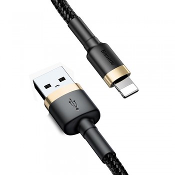 Baseus Kabel Cafule CALKLF-RV1 USB Lightning 3m Černá Zlatá