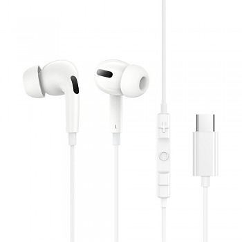 Baseus Drátová sluchátka Encok CZ18 Type-C Moon White