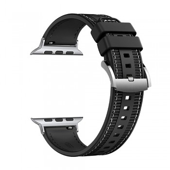 Techsuit Řemínek 32mm W051 Apple Watch 38 40 41 42mm Černý