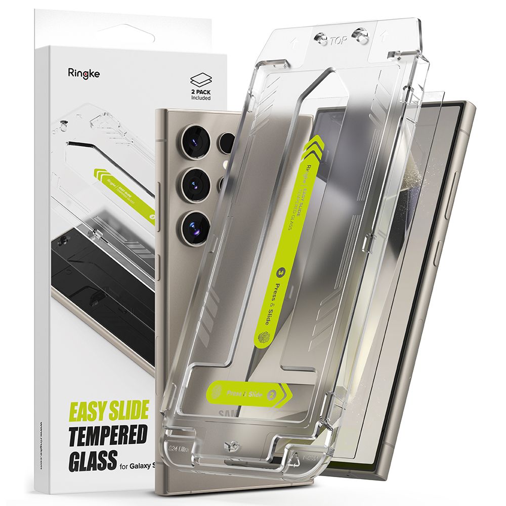 Levně Ringke Tvrzené sklo 2ks Samsung Galaxy S24 Ultra Průhledné