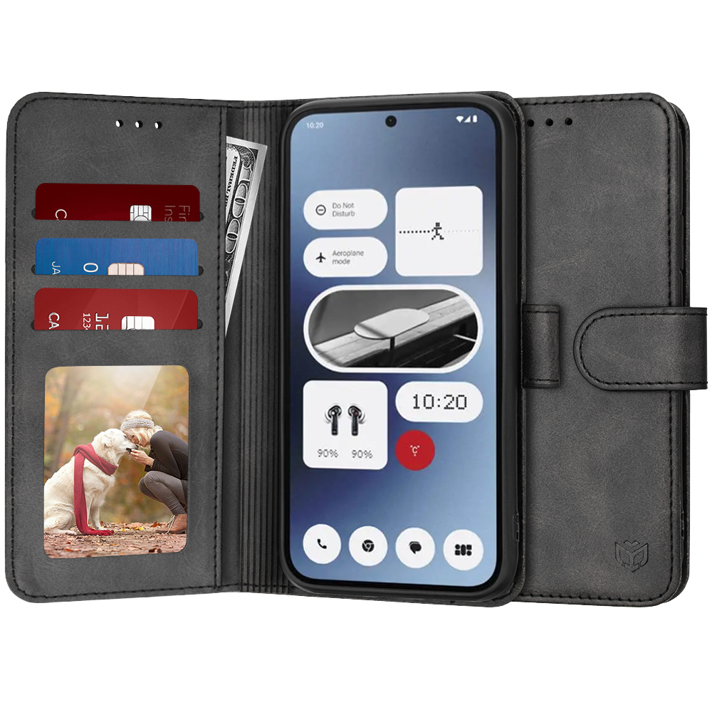 Levně Techsuit Pouzdro Kniha Nothing Phone (2a) (2a) Plus Černá