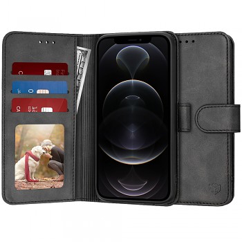 Techsuit Pouzdro Kniha iPhone 12 Pro Černá