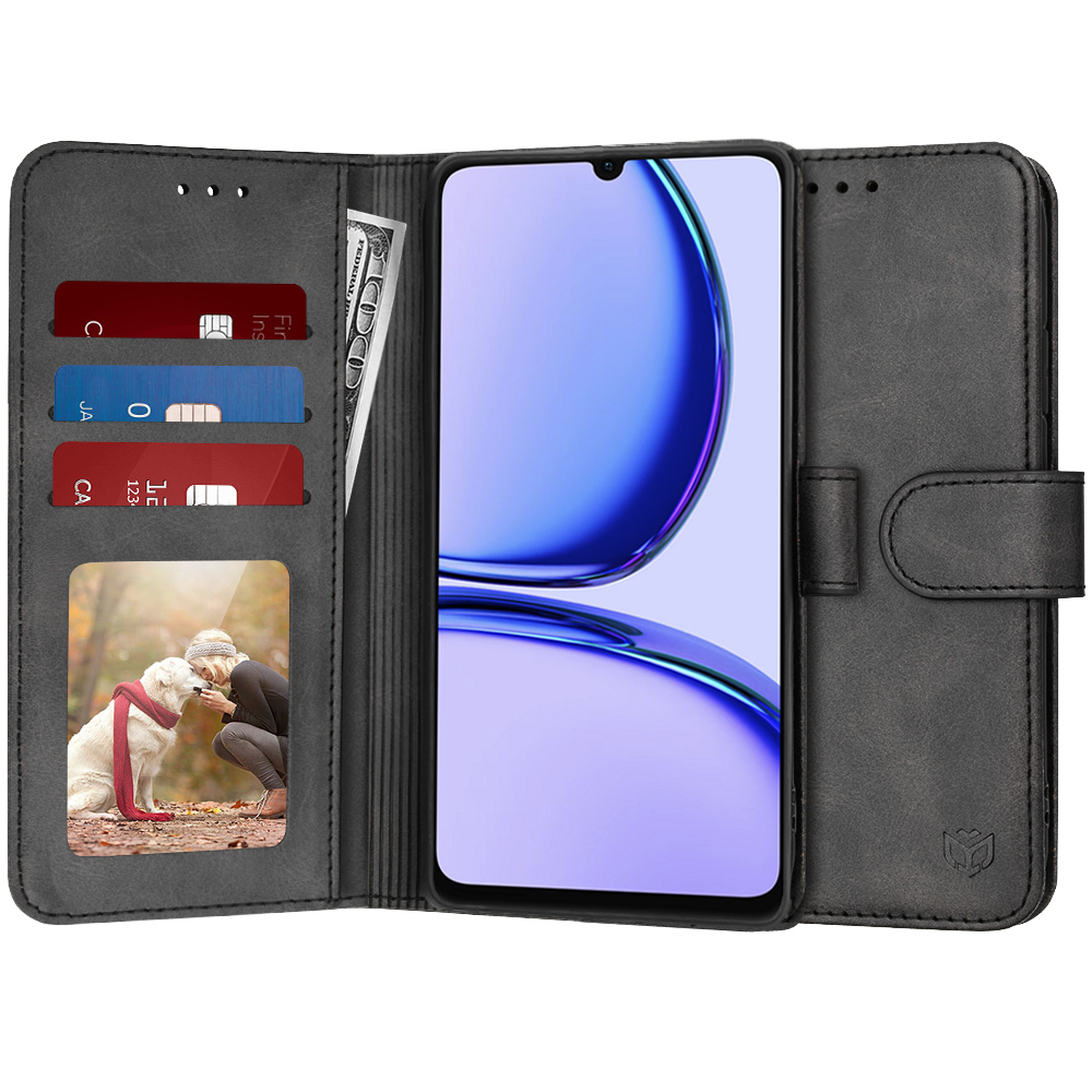 Levně Techsuit Pouzdro Diář Realme C53 Černá