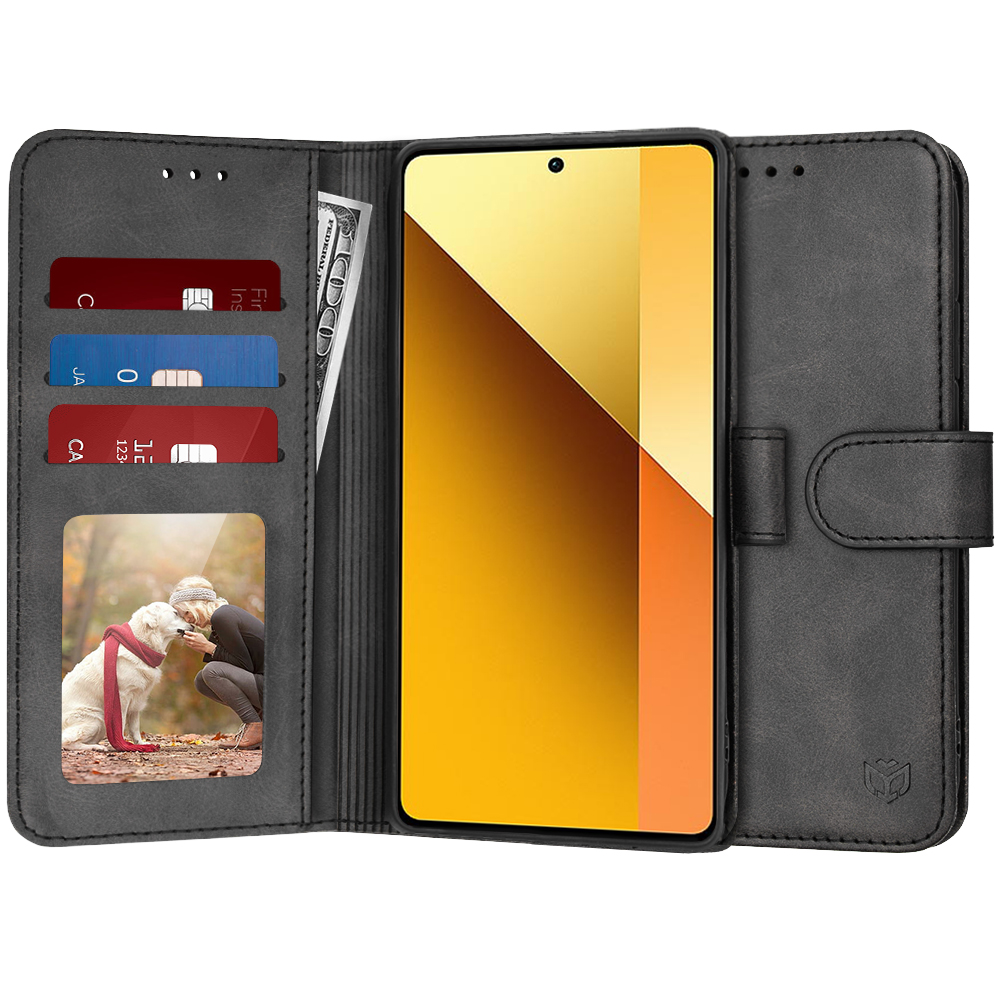 Levně Techsuit Knižkové pouzdro Xiaomi Redmi Note 13 5G Černá