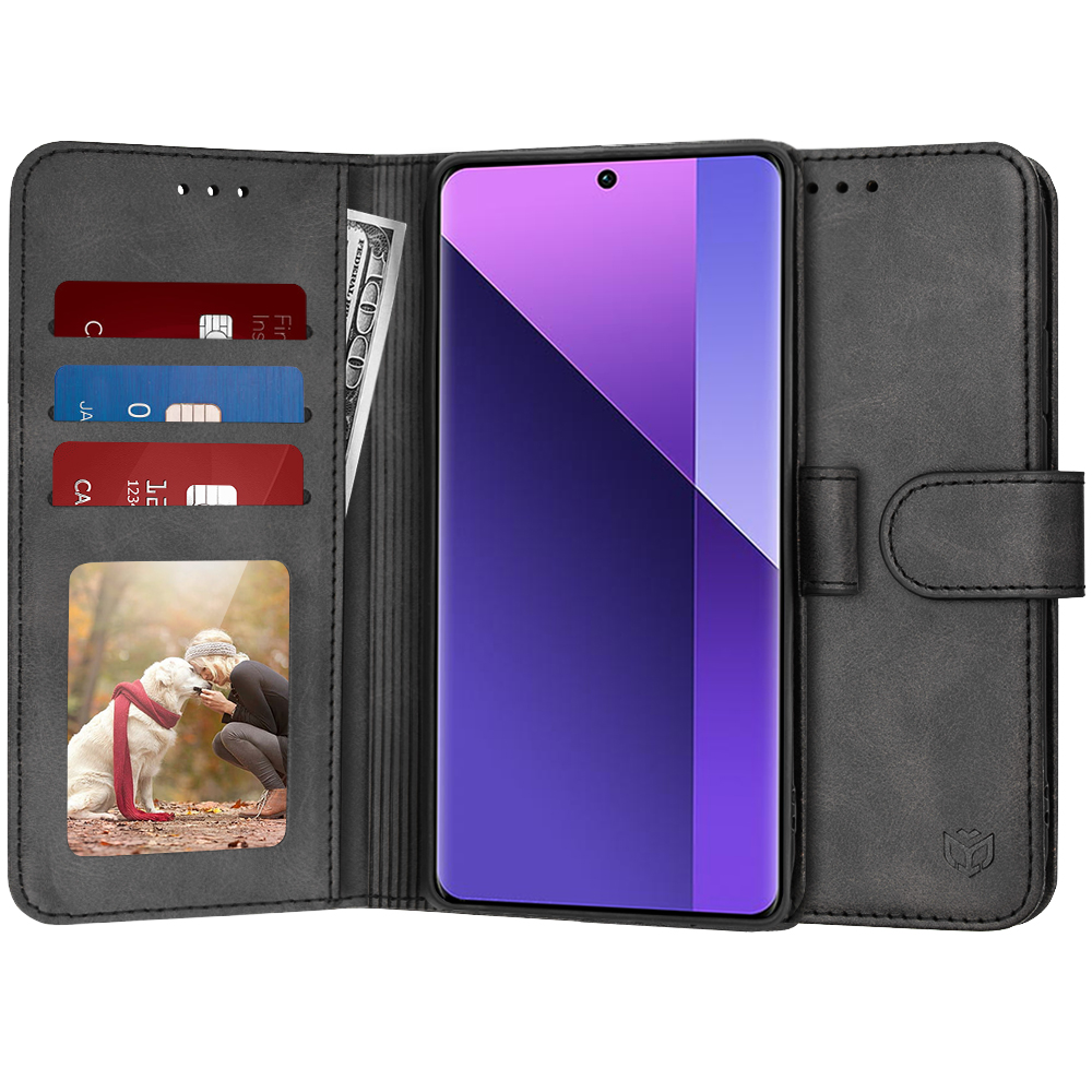 Levně Techsuit Diářové pouzdro Xiaomi Redmi Note 13 Pro+ 5G Černé