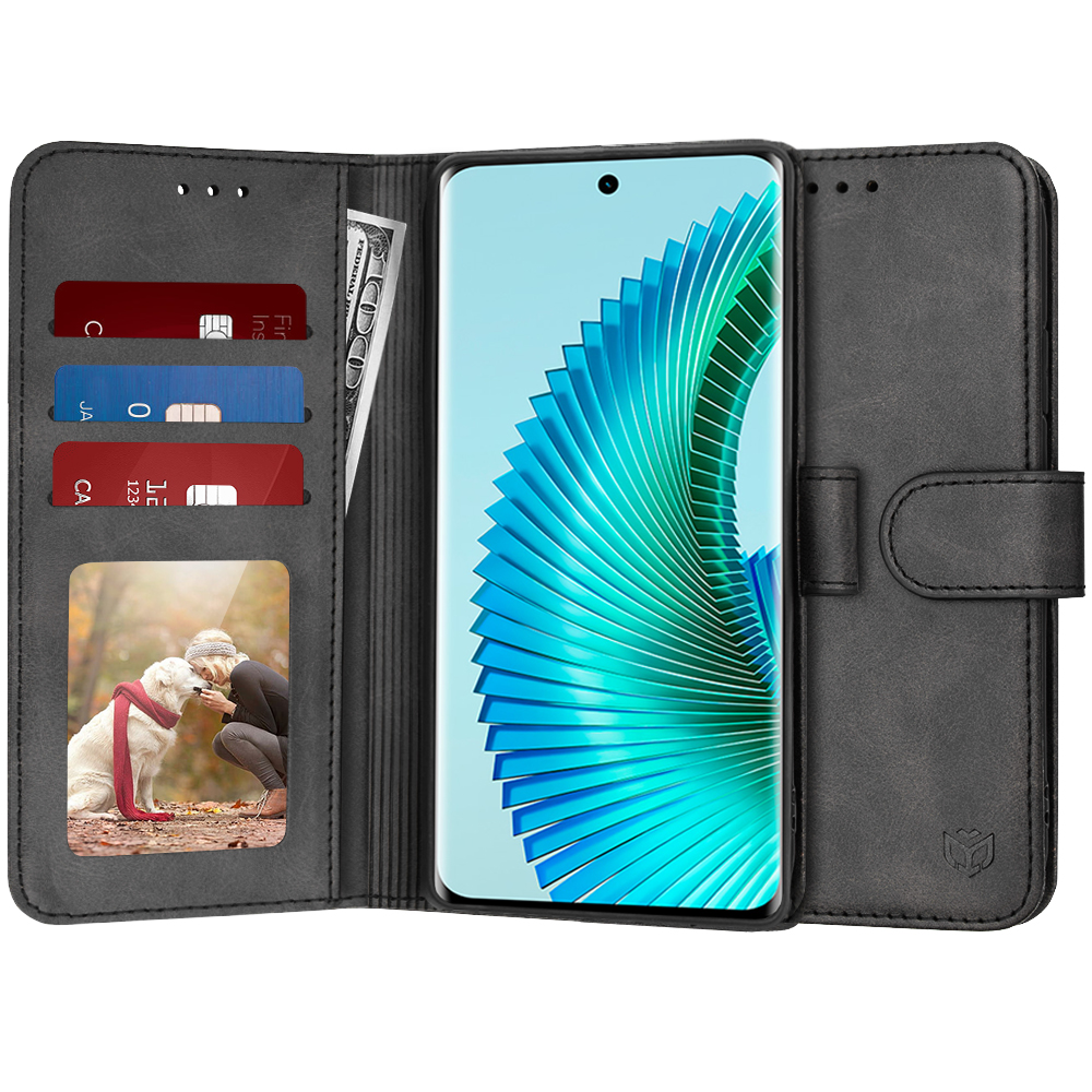Levně Techsuit Knižkové pouzdro Honor Magic6 Lite Černé
