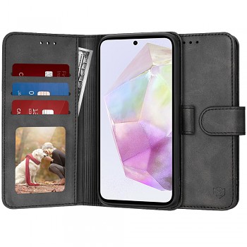 Techsuit Knižkové pouzdro Samsung Galaxy A35 5G Černé