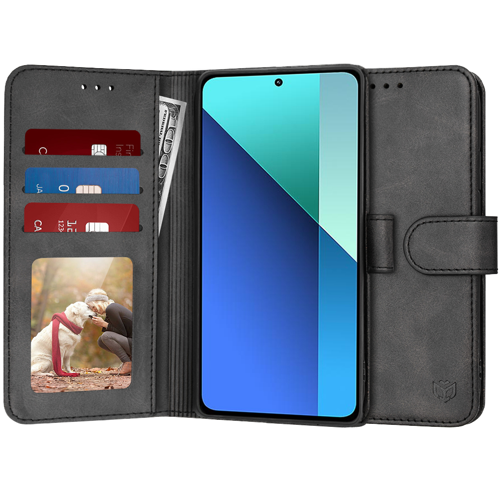 Levně Techsuit Knižkové pouzdro Xiaomi Redmi Note 13 4G Black