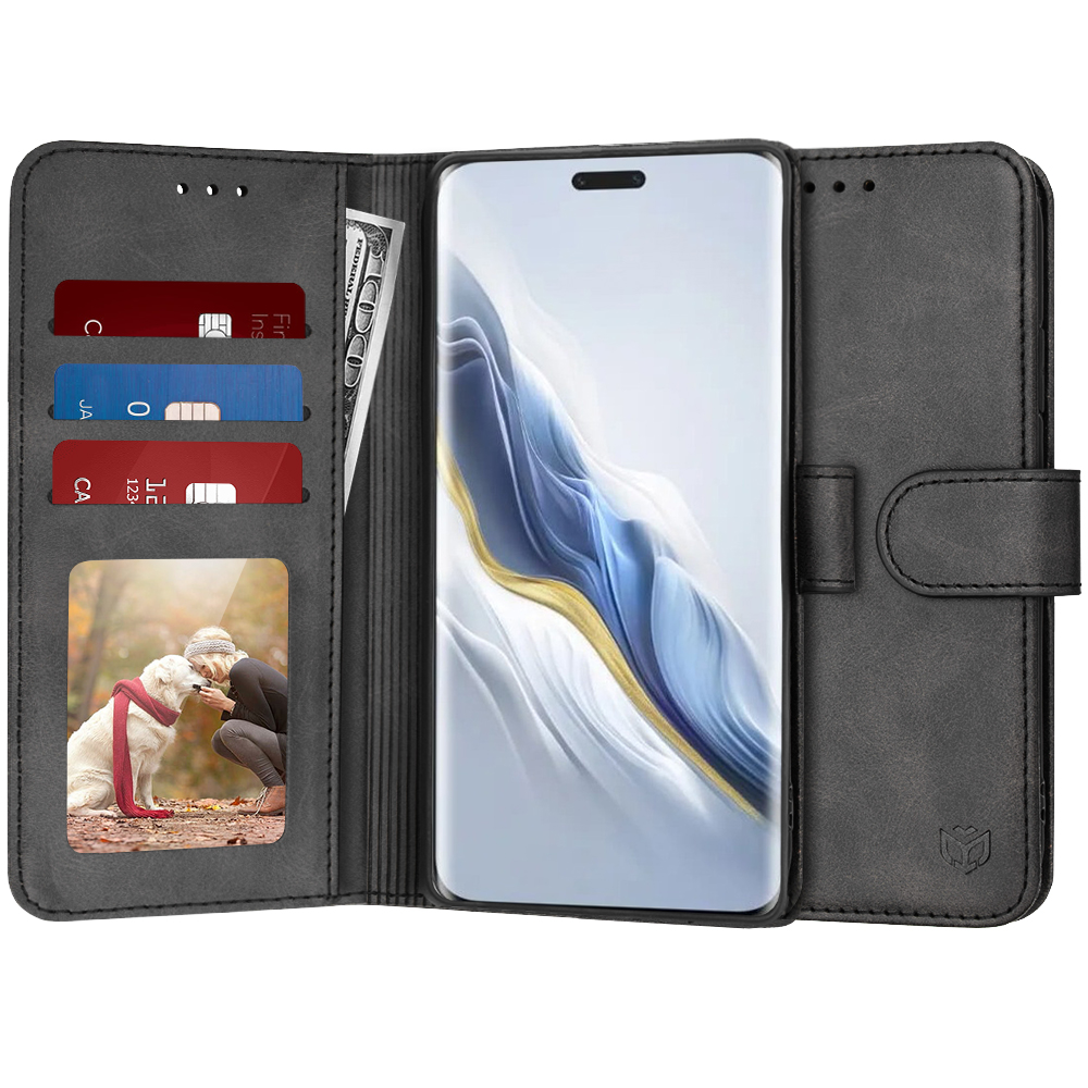 Levně Techsuit Knižkové pouzdro Honor Magic6 Pro Černá