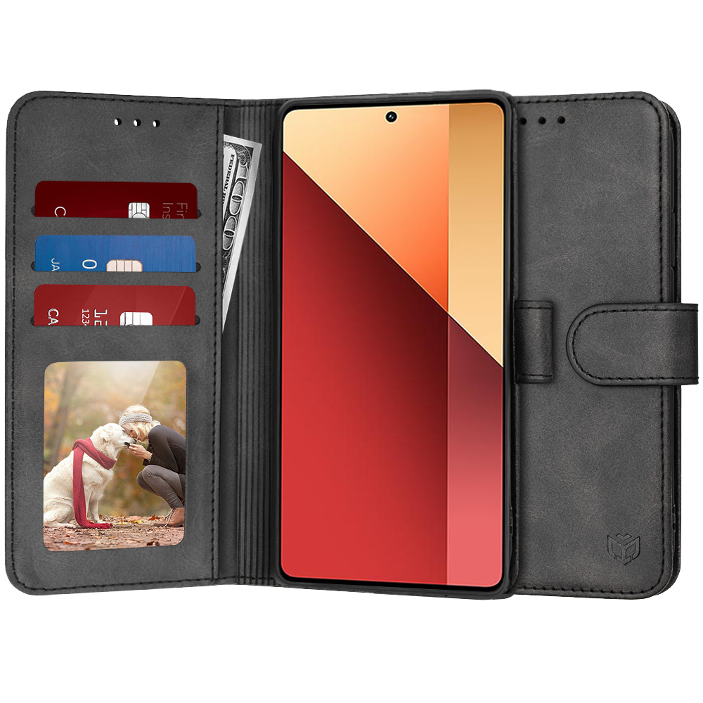 Levně Techsuit Kniha Xiaomi Redmi Note 13 Pro Poco M6 Pro Černá