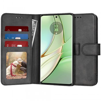 Techsuit Knižkové pouzdro Motorola Edge 40 Edge (2023) Černá