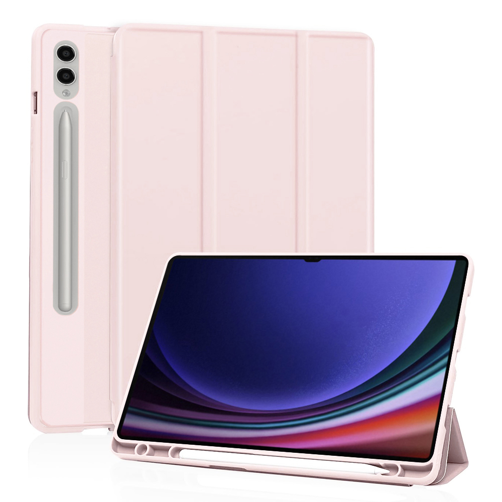 Levně Techsuit Flex Trojsklad s držákem tužky Tab S9 Ultra S10 Ultra Růžový