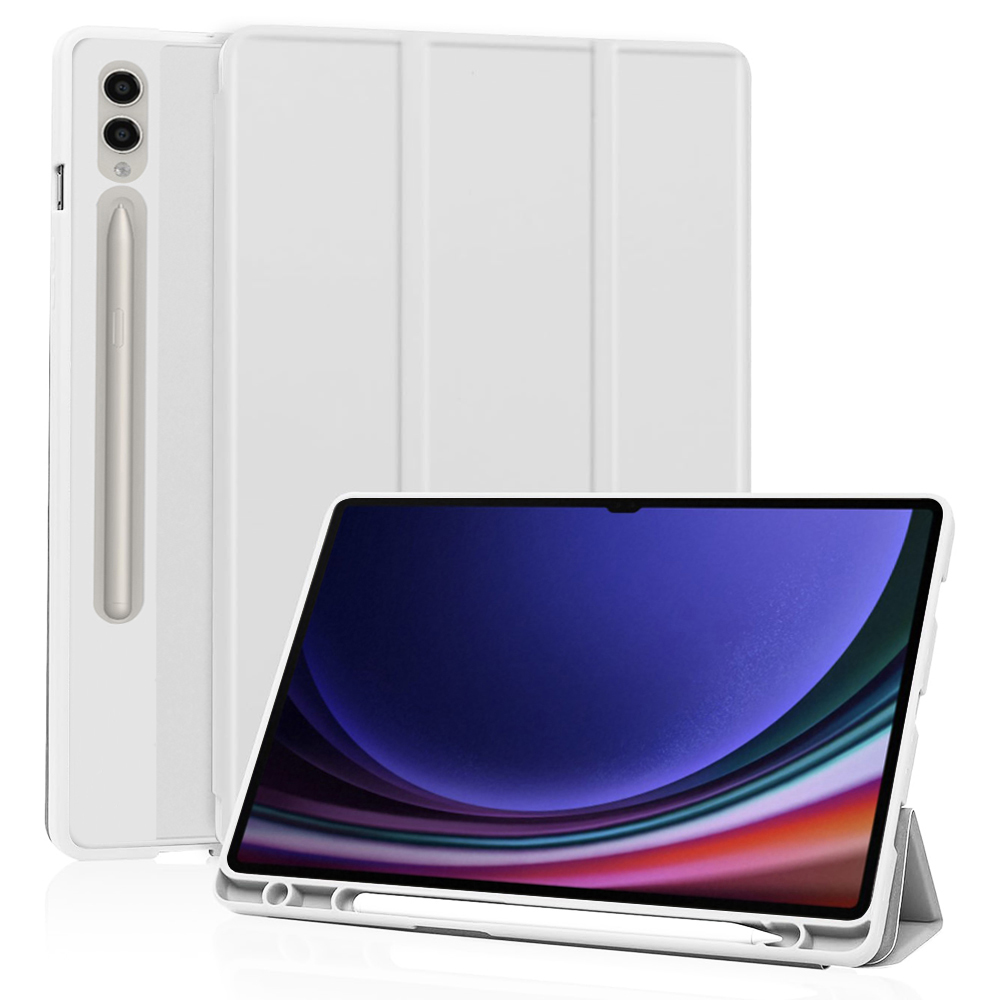 Levně Techsuit Flex Trifold s držákem tužky Tab S9 Ultra S10 Ultra Šedý