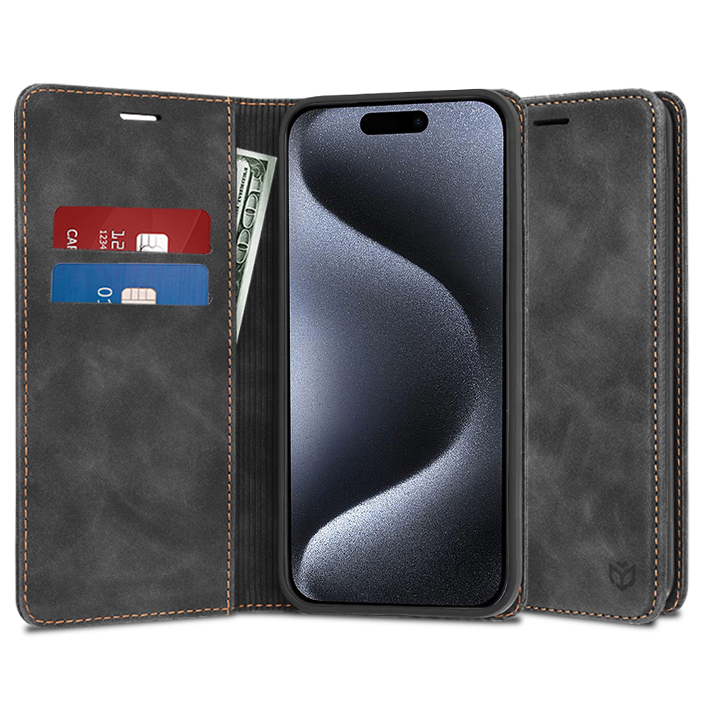 Levně Techsuit Pohodlný kryt iPhone 15 Pro Černý