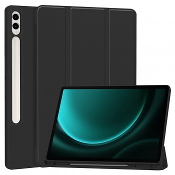 Techsuit Flex Trifold s držákem tužky Samsung Galaxy Tab S9 FE Plus Černá