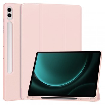 Techsuit Flex Trifold s držákem tužky Samsung Tab S9 Plus Růžový