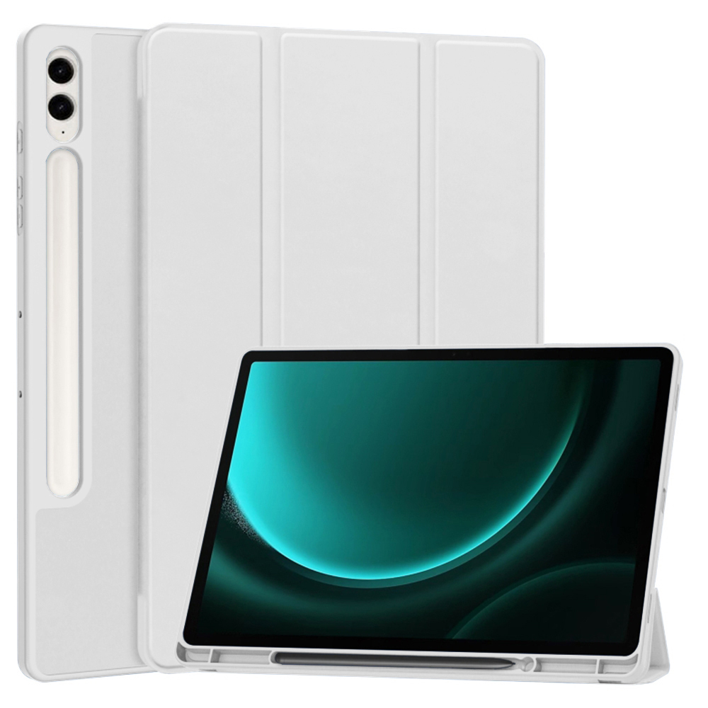 Levně Techsuit Flexi Třídílné pouzdro s perem Tab S9 Plus S10 Plus Šedá