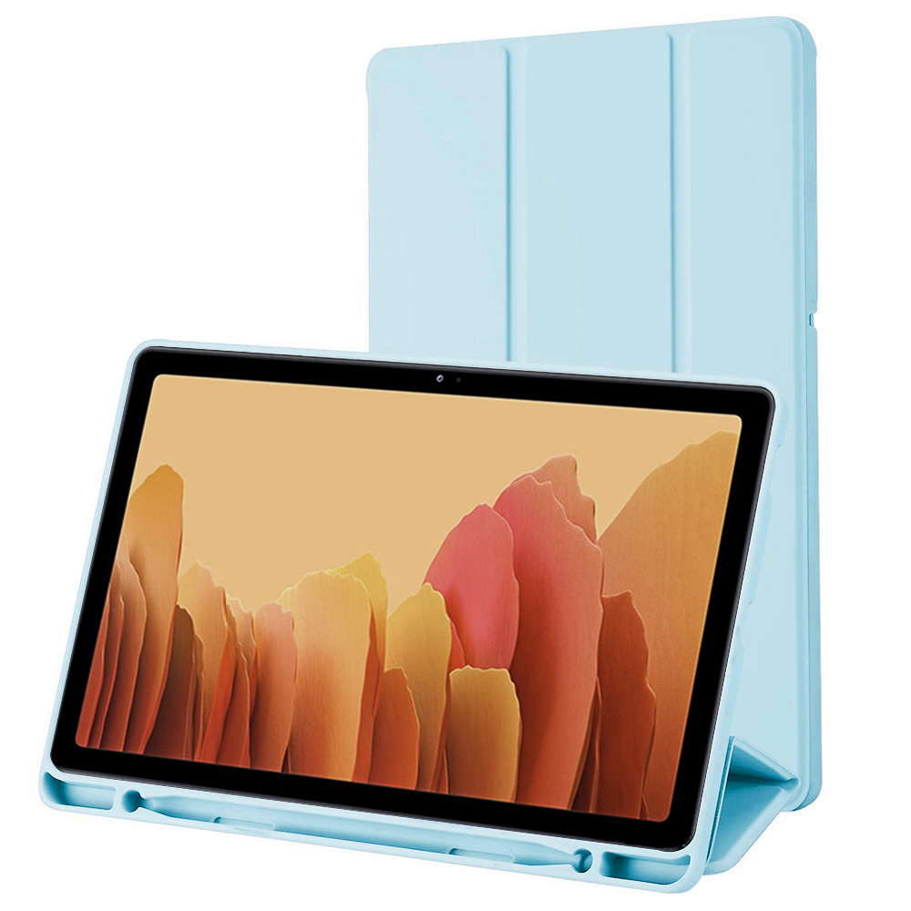 Levně Techsuit Flex Trifold s držákem tužky Samsung Tab A7 10.4 Nebesky modrá