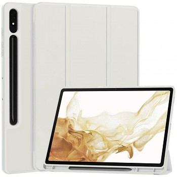 Techsuit Flex Trifold s držákem tužky Samsung Tab S7 Plus S8 Plus Šedý