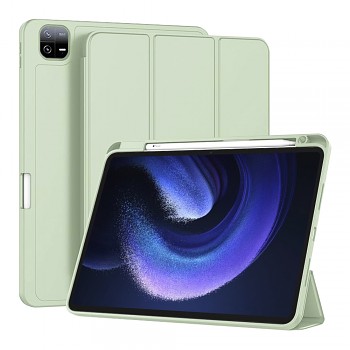 Techsuit Trojdílné pouzdro s držákem Xiaomi Pad 6 6 Pro Matcha zelená