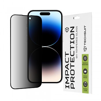 Techsuit 111D Privátní sklo Celoplošné iPhone 14 Pro Černá